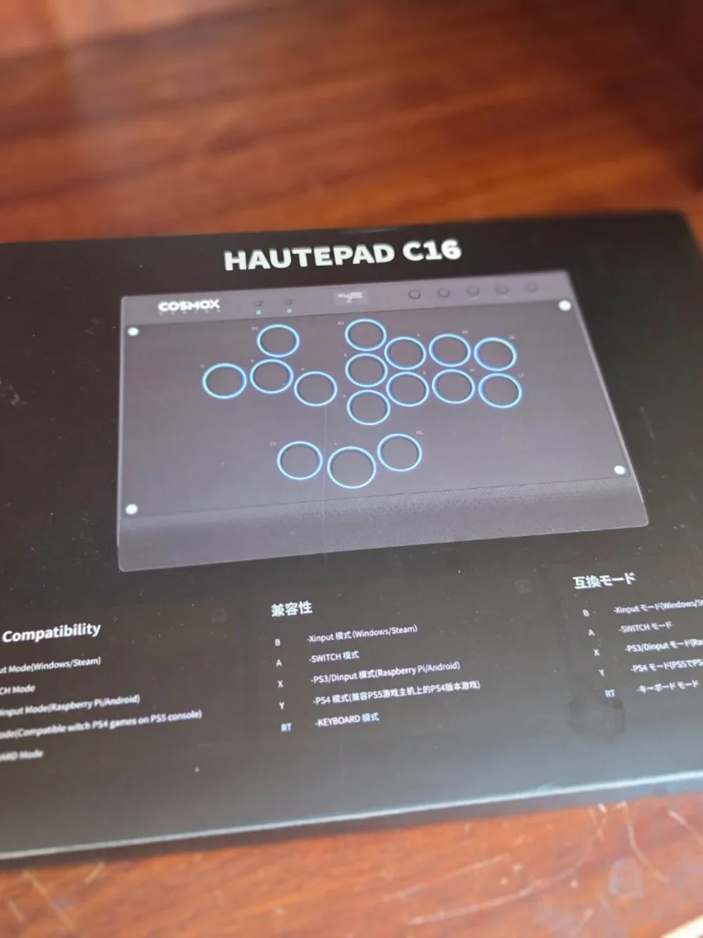 Haute42 HAUTEPAD C16 Leverless Arcade Controller Hitbox Fightstick